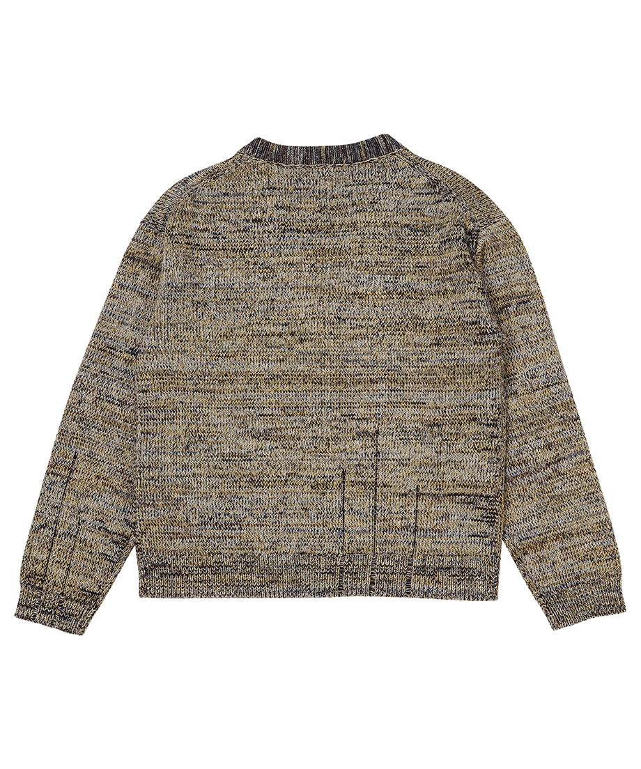 damaged mix color KNIT cardigan_6
