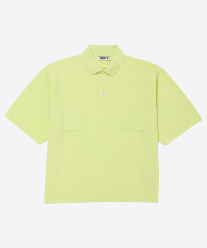 high gauge cotton mix knit polo shirt_3