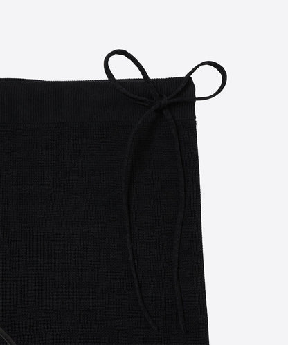 paper mix side string knit pants_12
