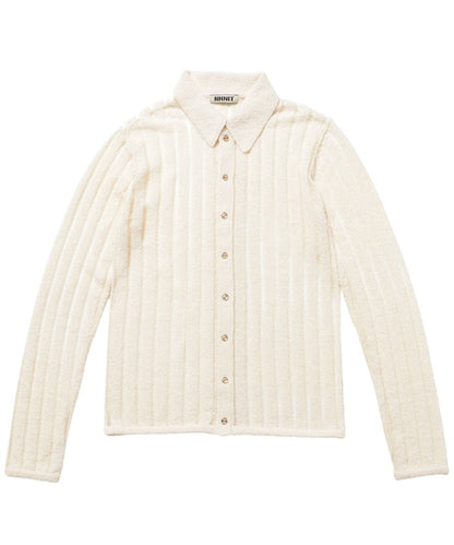 mesh stripe KNIT shirt_2