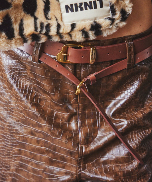 vegan leather belt 30mm