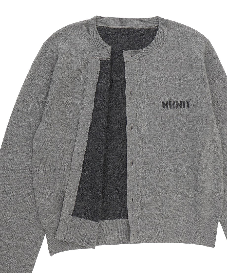 新品 NKNIT logo KNIT cardigan NKNIT logo KNIT cardigan