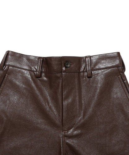 vegan leather short pants_17