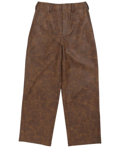 vegan leather wide pants_2