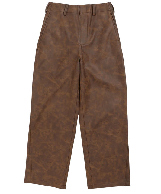 vegan leather wide pants_2
