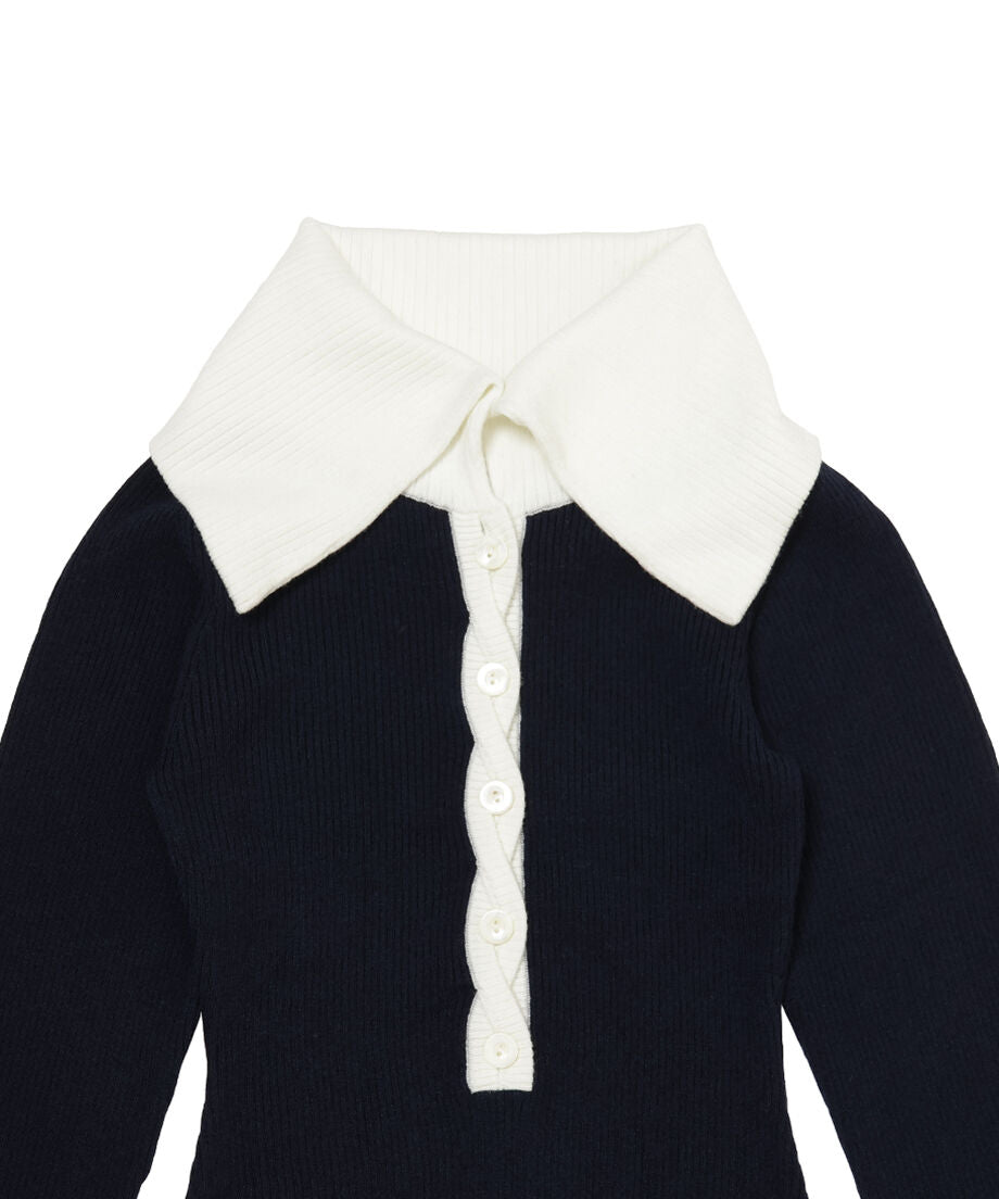 sailor collar rib KNIT bodysuit_6