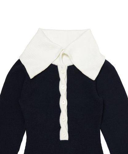 sailor collar rib KNIT bodysuit_6