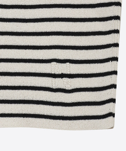 paper mix pattern knit T-shirt mini_7