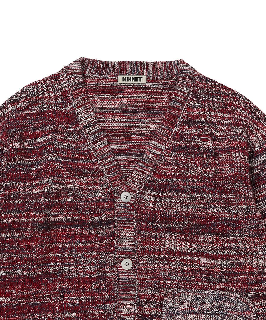 damaged mix color KNIT cardigan_7