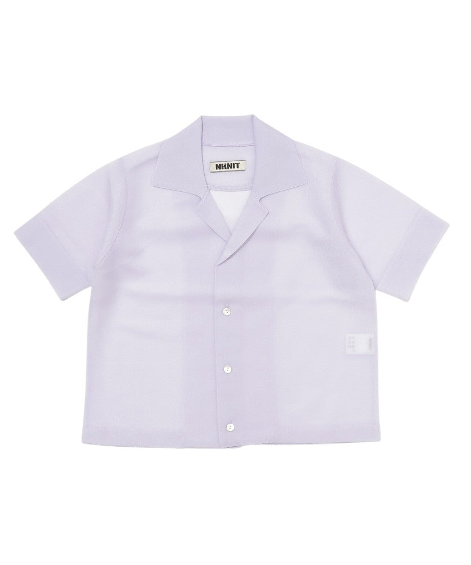 sheer KNIT open collar shirt – NKNIT