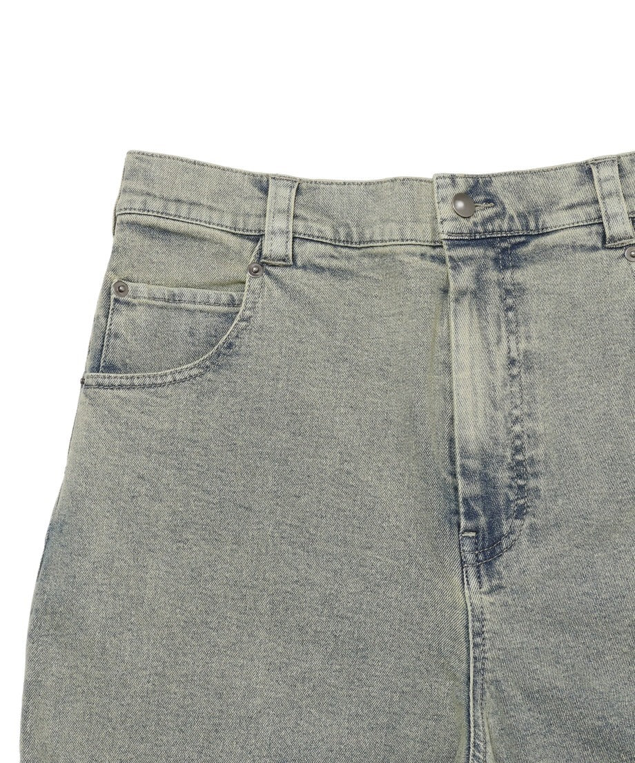 denim high waist long pants_5