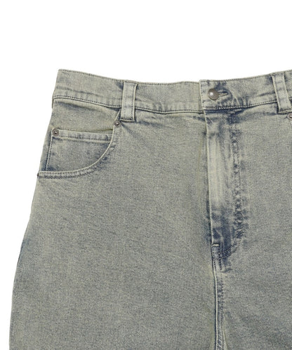 denim high waist long pants_5