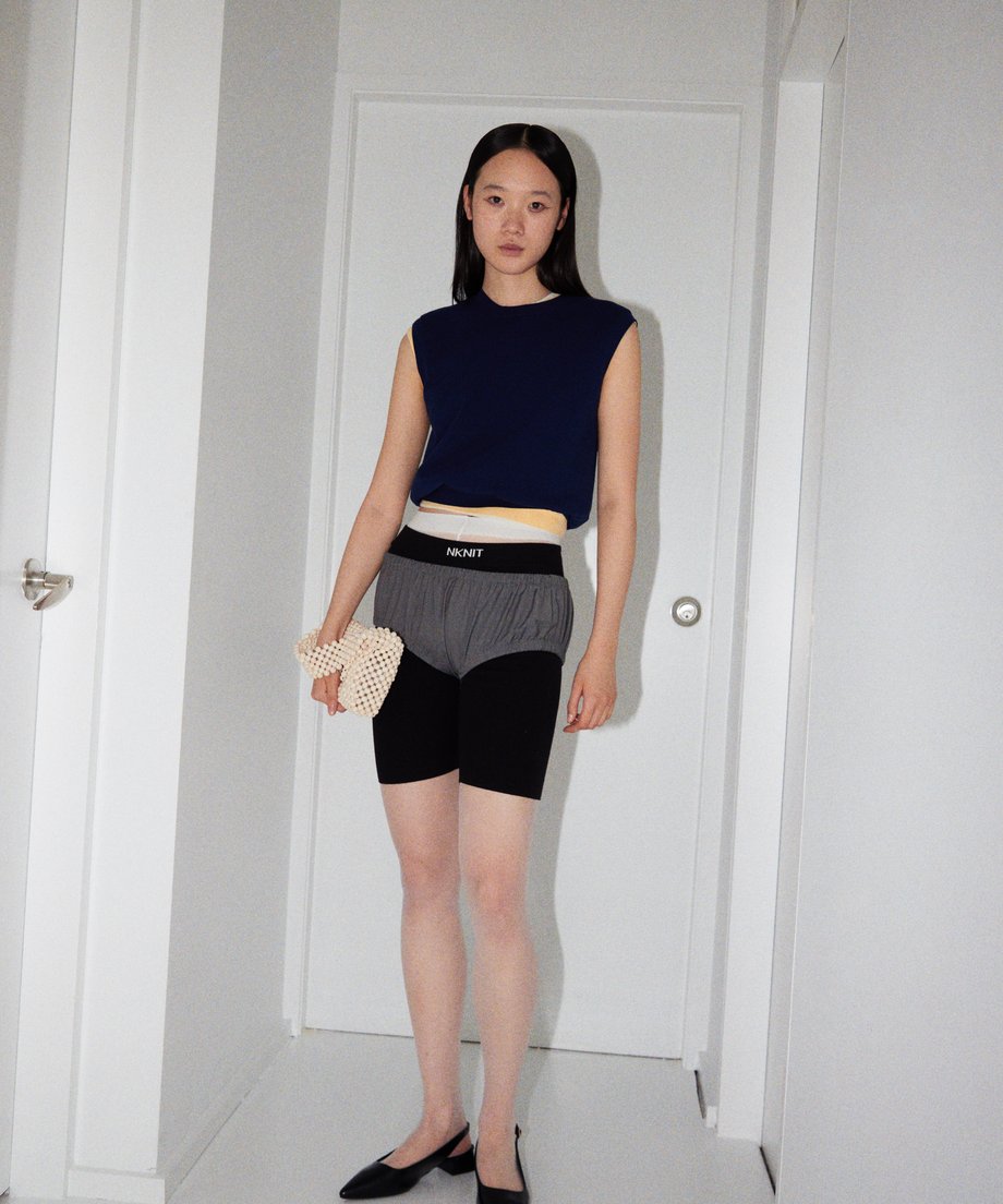 silk mix sleeveless KNIT_1