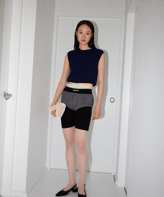 silk mix sleeveless KNIT_1