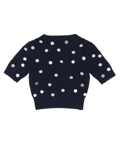 sequins bouclé KNIT mini tops_9