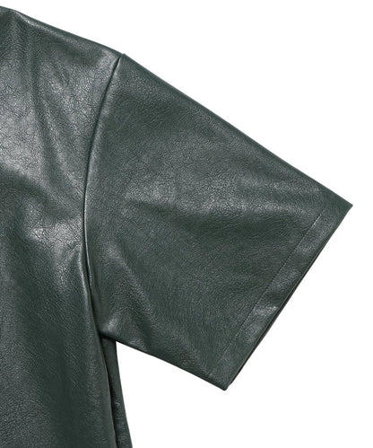vegan leather big T-shirt_13