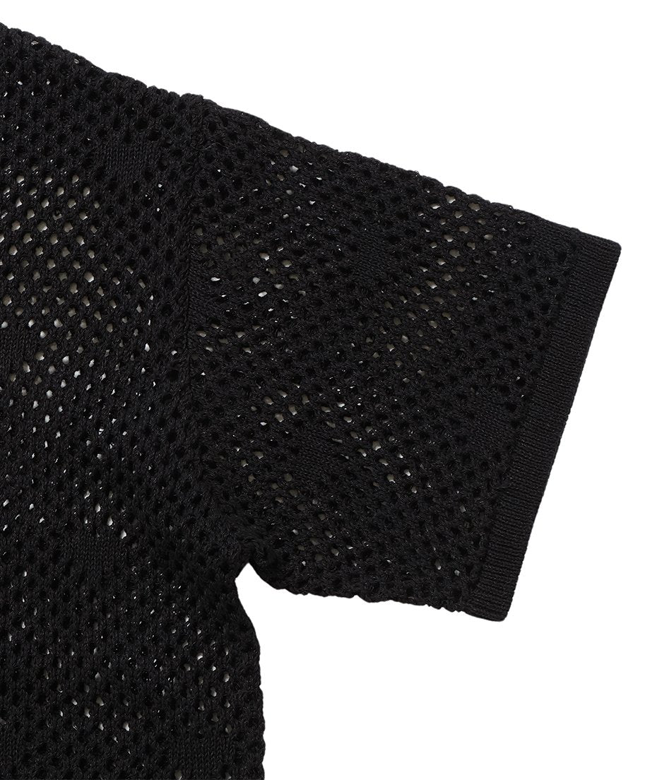 NKNIT ンニット mesh♡pattern KNIT shirt ① mesh♡ pattern KNIT shirt – NKNIT