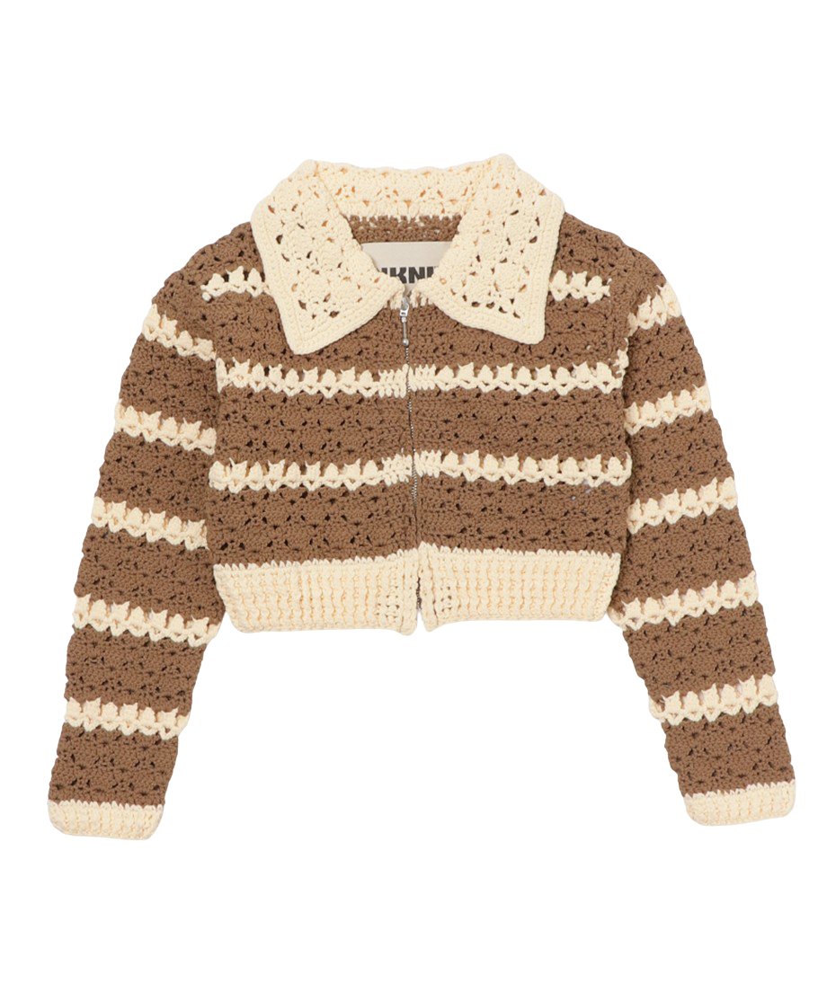 crochet KNIT zip cardigan_2