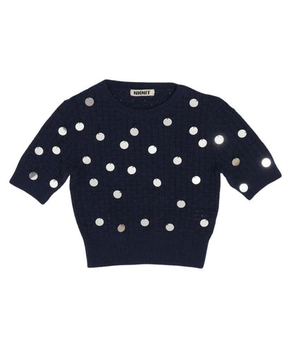 sequins bouclé KNIT mini tops_3