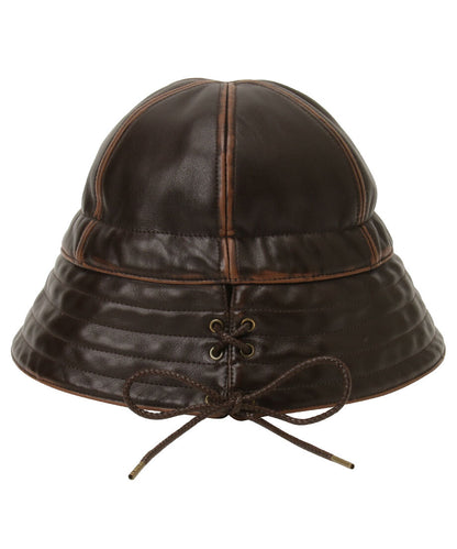 vegan  leather sailor hat_10