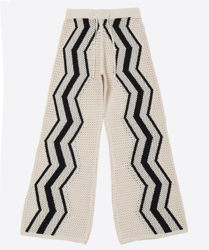 zigzag paper knit pants_2