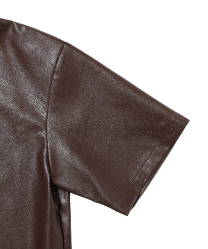vegan leather box mini dress_13