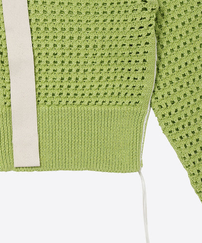 short mesh knit zip foodie_12