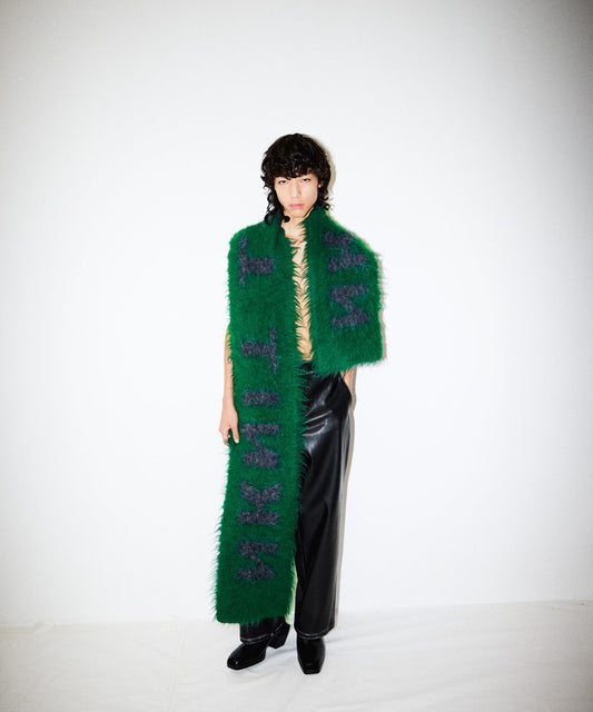 shaggy logo KNIT long scarf_1
