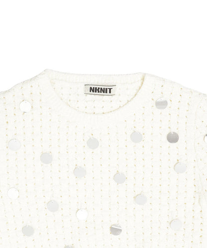 sequins bouclé KNIT mini tops_5