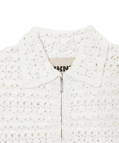 crochet KNIT zip cardigan_13
