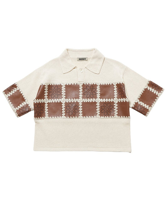 vegan leather/KNIT  shirt_2