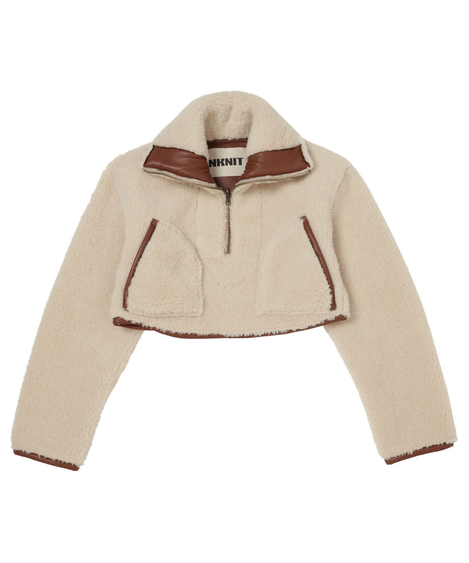 vegan mouton half zip SMALL – NKNIT