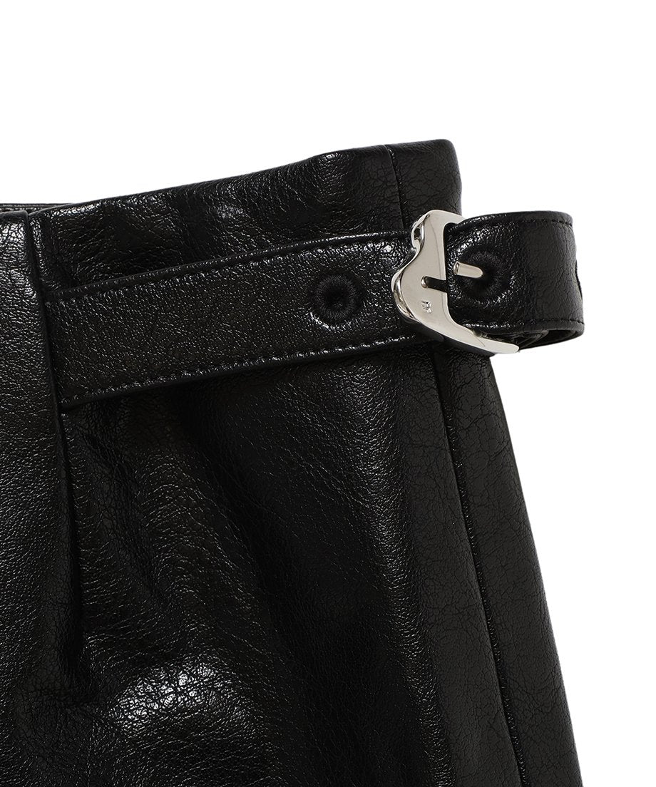 vegan leather mini skirt_8