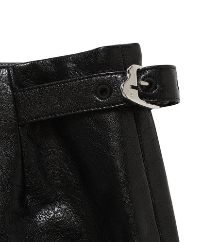 vegan leather mini skirt_8