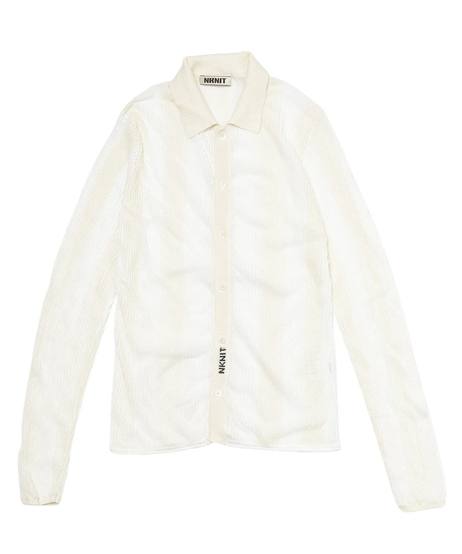 striped pattern KNIT shirts_2