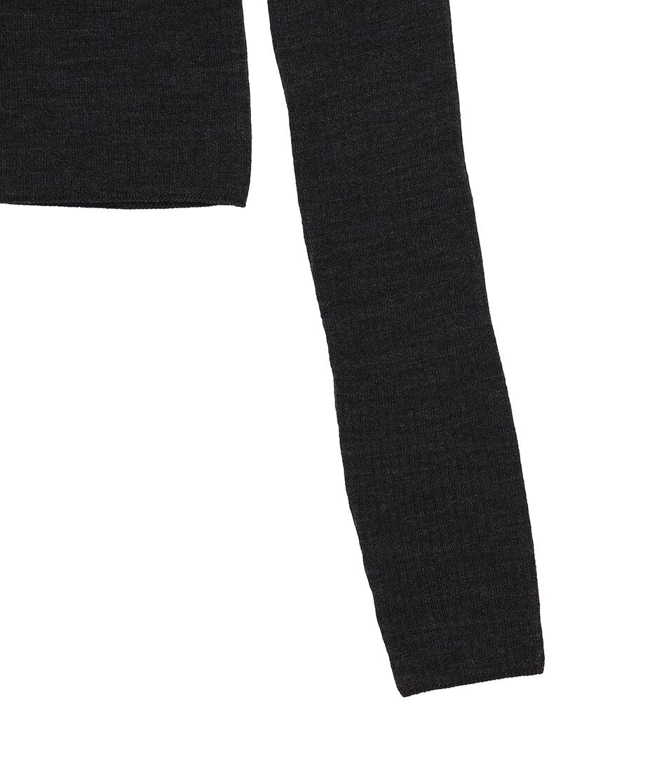 sheer wool henley neck KNIT_20