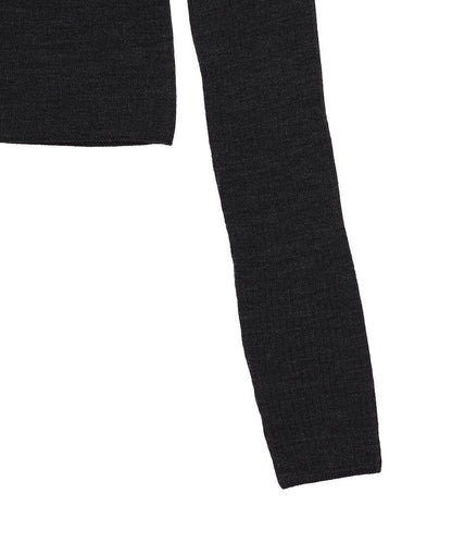 sheer wool henley neck KNIT_20
