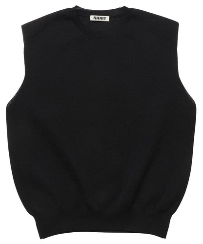 linen mix KNIT vest_6
