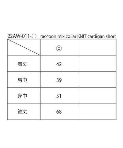 raccoon mix collar KNIT cardigan short_12