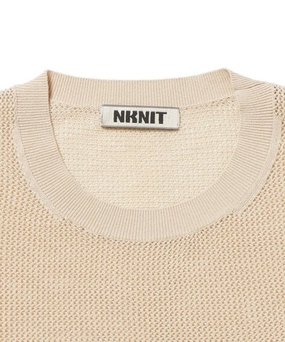 hand  pattern mesh KNIT T-shirt_7
