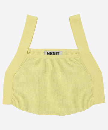 cotton rib short knit tank top – NKNIT