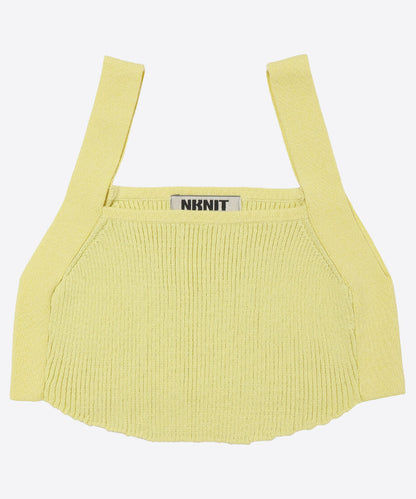 cotton rib short knit tank top_5